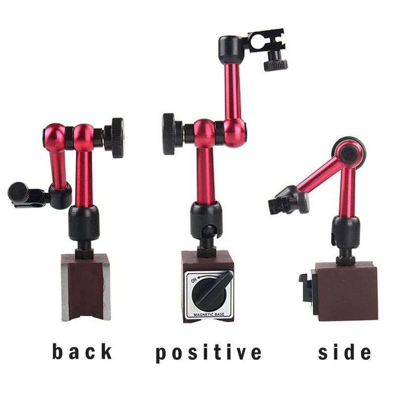 Oudtinx Red Adjustable Magnetic Base Holder for Digital Dial Indicator - Image 2